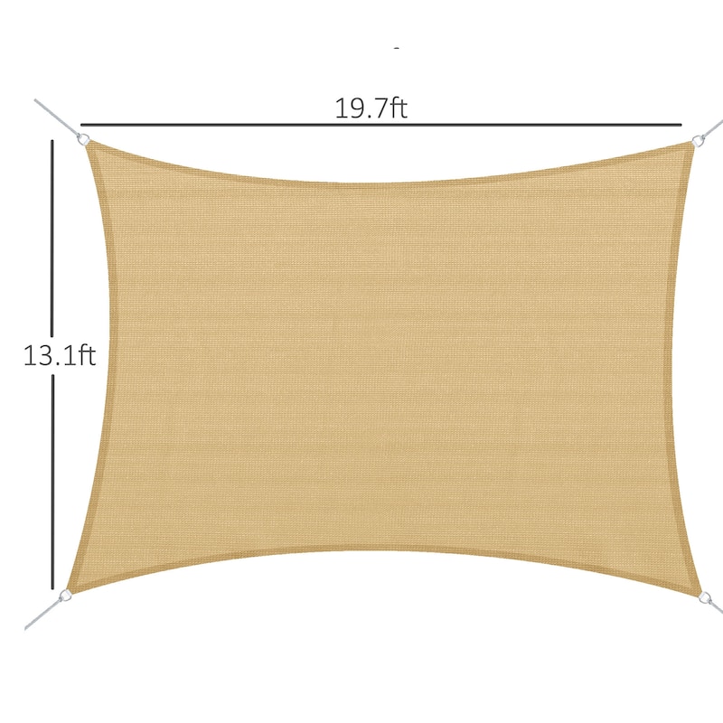 Outsunny 20' x 13' Outdoor Patio Rectangle Sun Shade Canopy