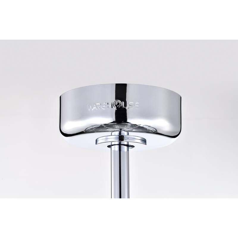 Dalya Bravo Crystal Style Ceiling Fandelier 25 Inch Chrome Polish finish 6 Light with Remote