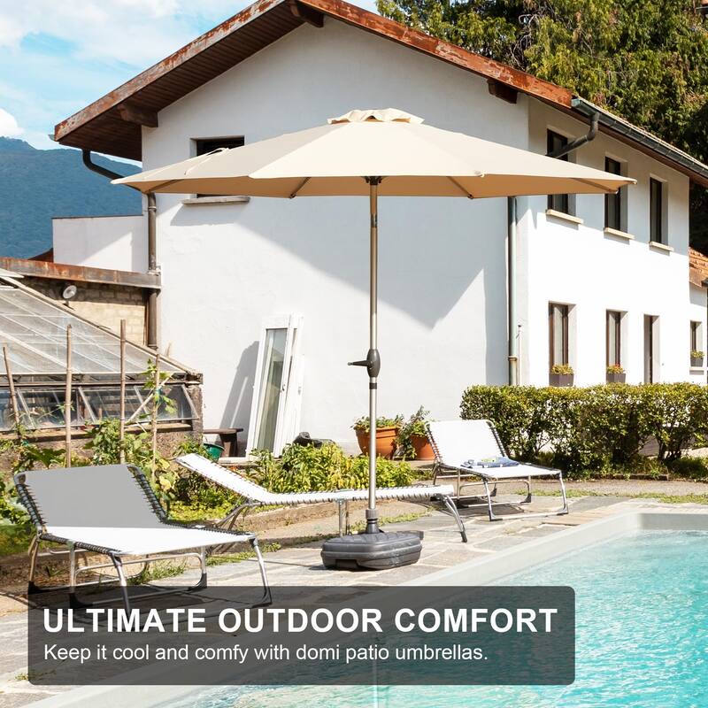 Patio Umbrella Outdoor Table Umbrella with Button Tilt Crank UV Protection and Waterproof, for Garden Patio Backyard, Pool
