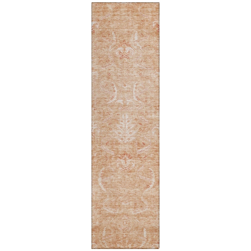 Machine Washable Indoor/ Outdoor Boho Traditional Chantille Rug