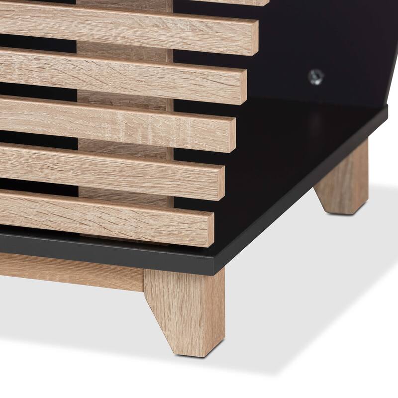 Eckhart Modern and Contemporary Two-Tone Wood Cat Litter Box & House