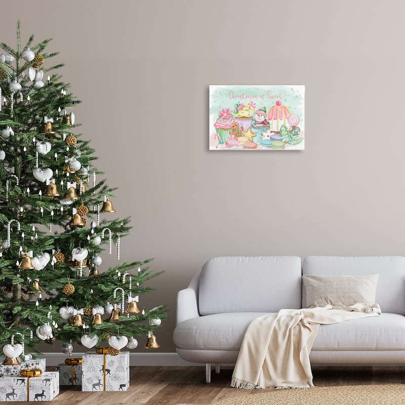 Stupell Christmas Is Sweet Festive Desserts Canvas Wall Art Design By Mollie B.