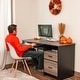 preview thumbnail 2 of 48, 55 inch Computer Desk with Keyboard Tray and Storage Drawers