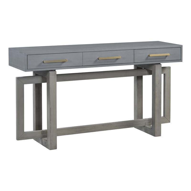 Elegant Console Table with 3 Drawers, 57" Extra Long Entryway Table