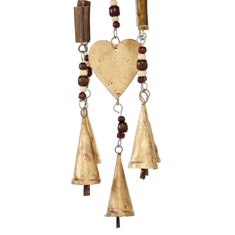 Brown Wood Coastal Windchime 12 x 1 x 26