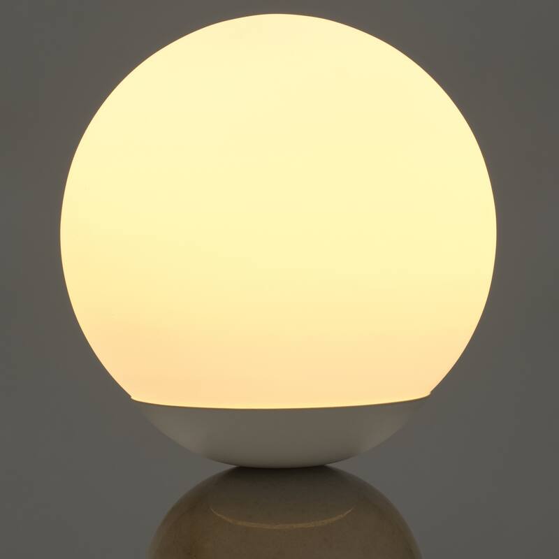 Brightech Mila 9.85 in. Mid-Century Modern Integrated LED Bedside Table Lamp with Built-In 3-Way Dimmer