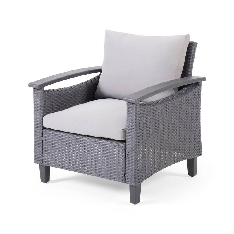 Isla Outdoor 4-seater Coffee Table Chat Set by Christopher Knight Home