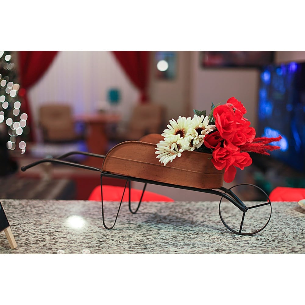 Oxidized Finish Metal Decorative Country Farmhouse Wheelbarrow Planter 9 25 X 27 X 8 Inches Overstock 28328341