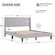 preview thumbnail 48 of 70, Spruce & Spring Eleanor Upholstered Platform Bed Frame with Vertical Stripe Headboard
