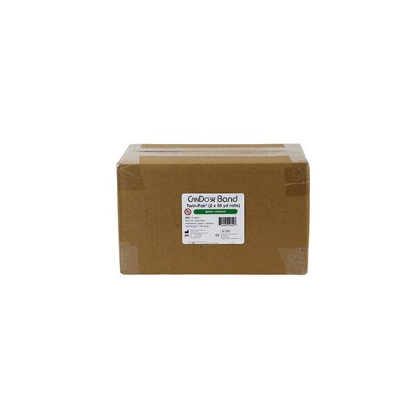 CanDo® Latex Free Exercise Band 100 yard (2 x 50 yard rolls) Green- medium 22970120