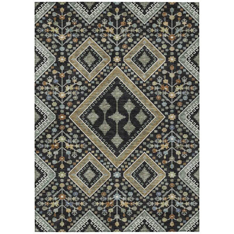 Machine Washable Indoor/ Outdoor Boho Milli Chantille Rug