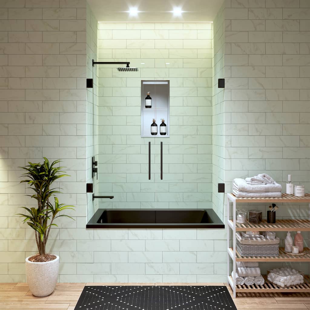 Voltaire 12"x24" Stainless Steel Double Shelf Niche in Chrome