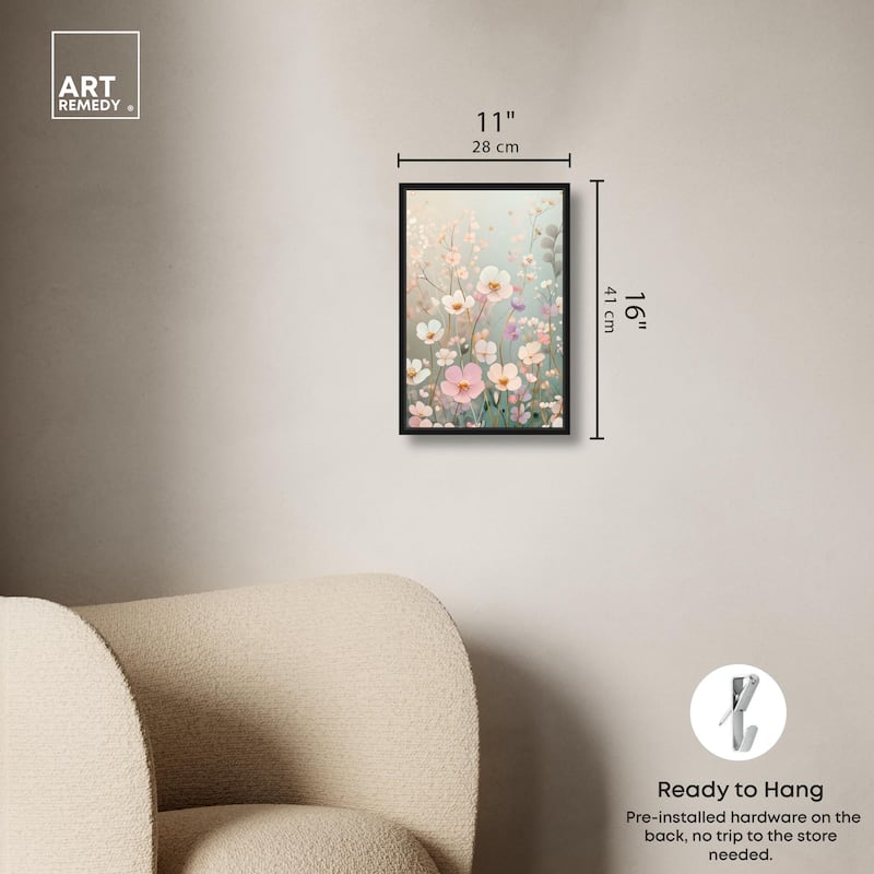 Tiny Blooms I Canvas by Art Remedy