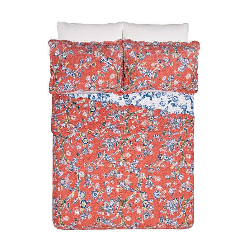 Jaipur Dreams 3-Piece Reversible Cotton Quilt Set by Madcap Cottage