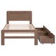 preview thumbnail 7 of 6, Twin Size Platform Bed Frame with Under-Bed Storage Drawers and Modern Clean Design