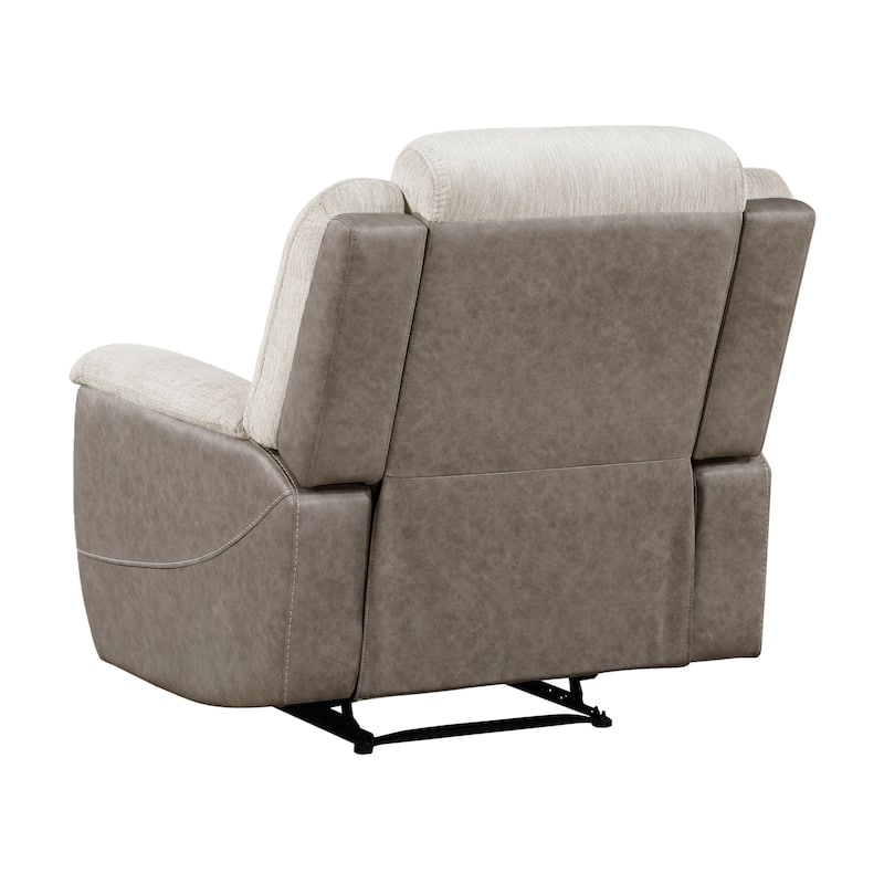Nadalia 40" Chenille and Microfiber Manual Recliner - Tab Pull Motion