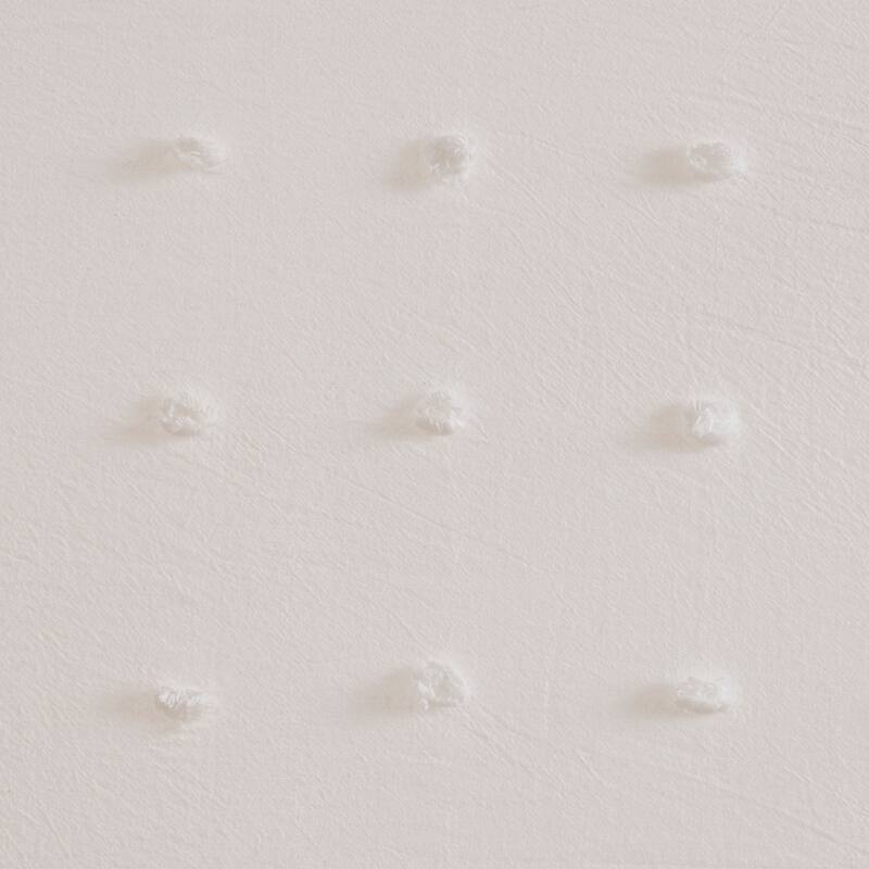 Intelligent Design Maize Cotton Jacquard Pom Pom Shower Curtain