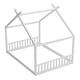 preview thumbnail 13 of 18, Montessori House-shape Bed Frame for Kids Toddler Floor Bed with Fence Headboard Footboard, Low Wooden Tent Bed Without Slats
