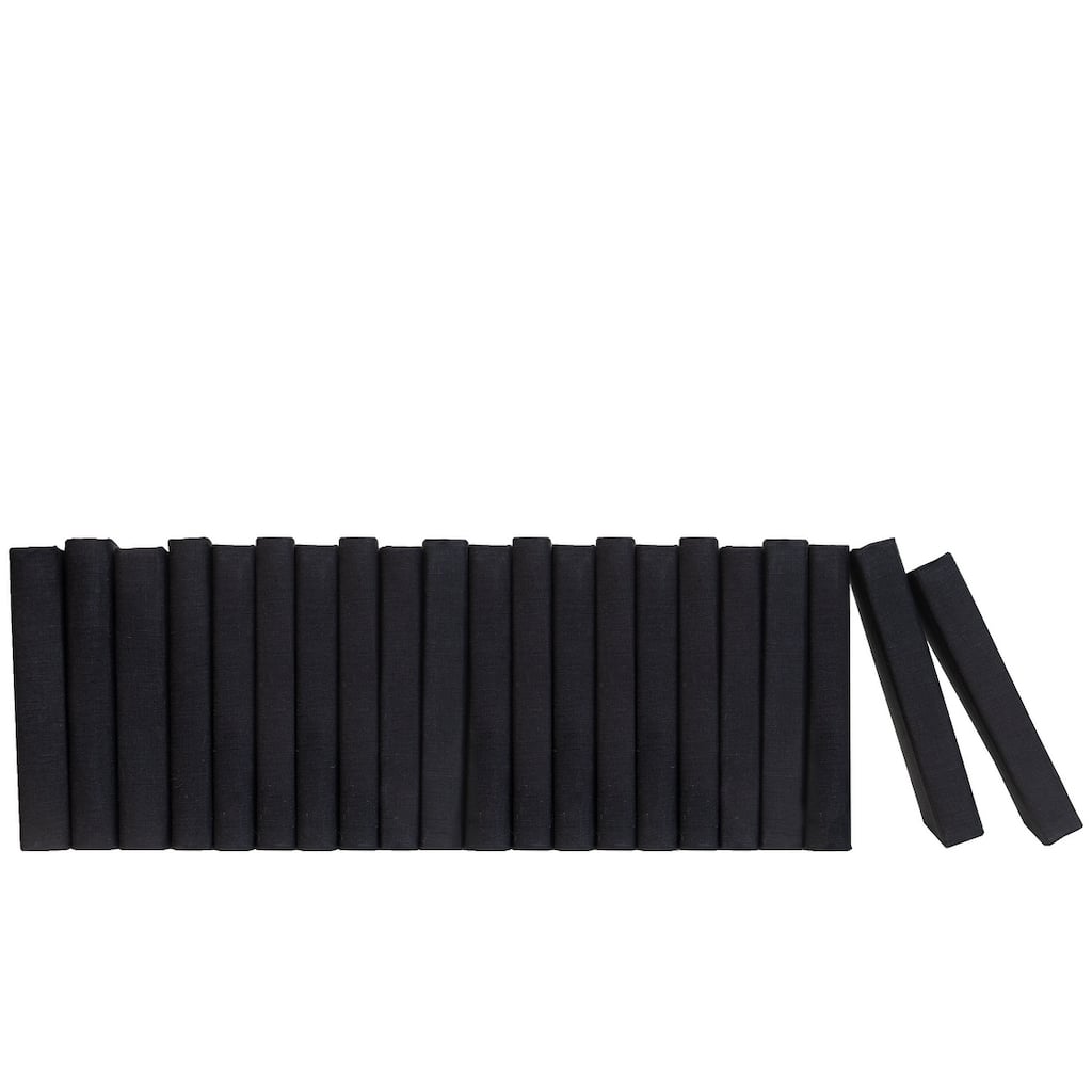 Books Black Decorative Accessories: Onyx Linen Color By The Foot