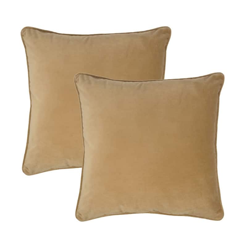 Sherry Kline Glendon Velvet Corded Edge pillow, zippered with Polyester Insert (Set of 2) 20"x20"