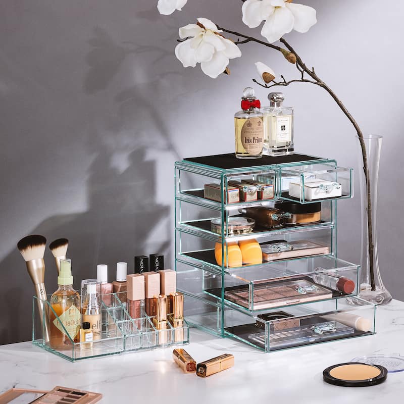Sorbus Cosmetic Makeup and Jewelry Storage Case Display - Spacious Design - Vanity and Countertop (4 Large, 2 Small Drawers)