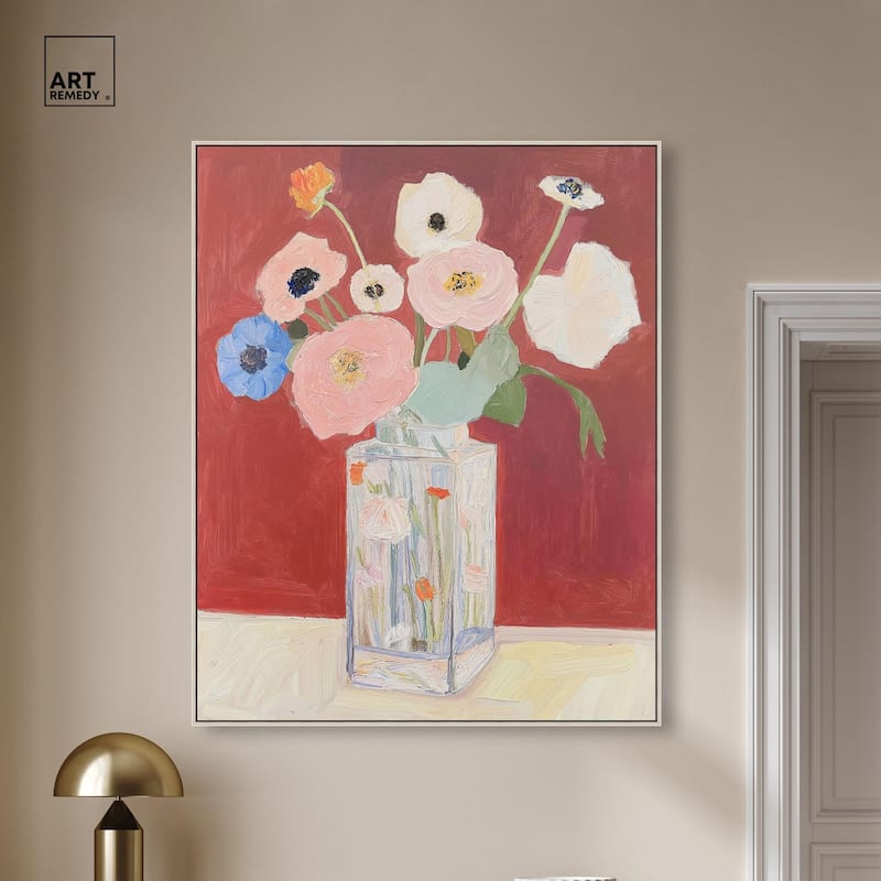 Anemones in a Vase I Canvas by Art Remedy