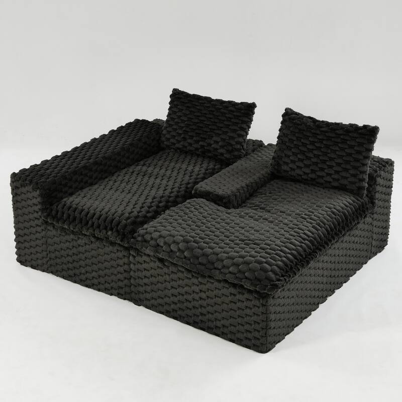 Modular Chaise Lounge Couch Convertible Multi Shape Sectional Sofa