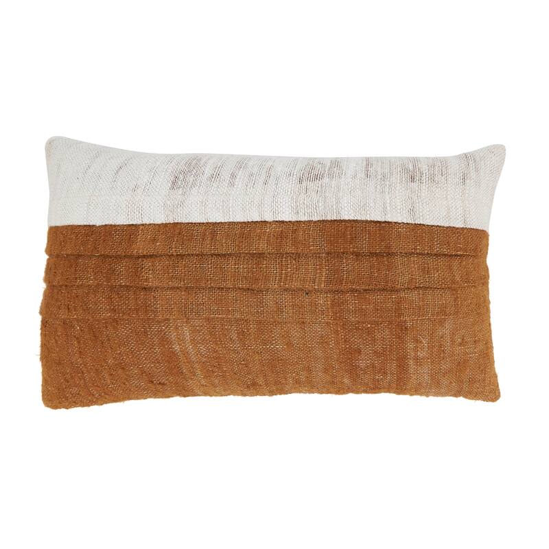 Pleated Harmony Throw Pillow - 16"x24" - Cover Only - Rust