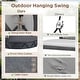 preview thumbnail 3 of 10, Outdoor Porch Swing Chair Hanging Basket, Patio Hanging Chair with Thickened Cushion for Garden Porch