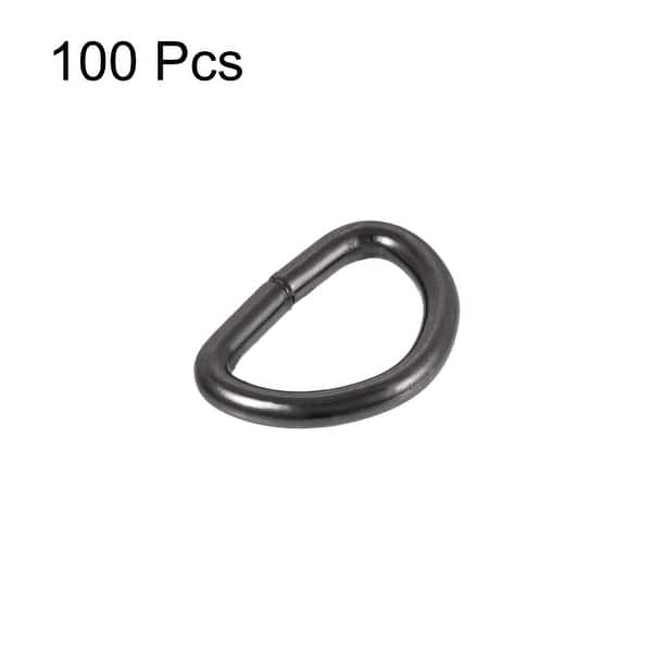 100Pcs Metal D Ring 0.39