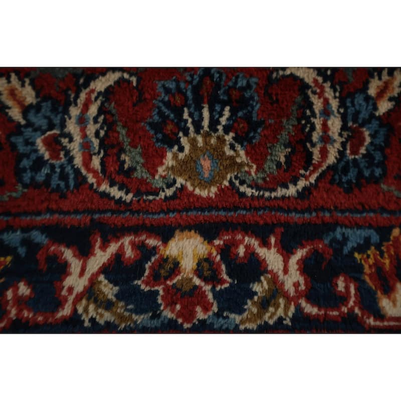 Hand Knotted Oriental 100% Wool Carpet Traditional Floral Beige & Ivories Isfahan Area Rug - 12' 10'' X 8' 9''