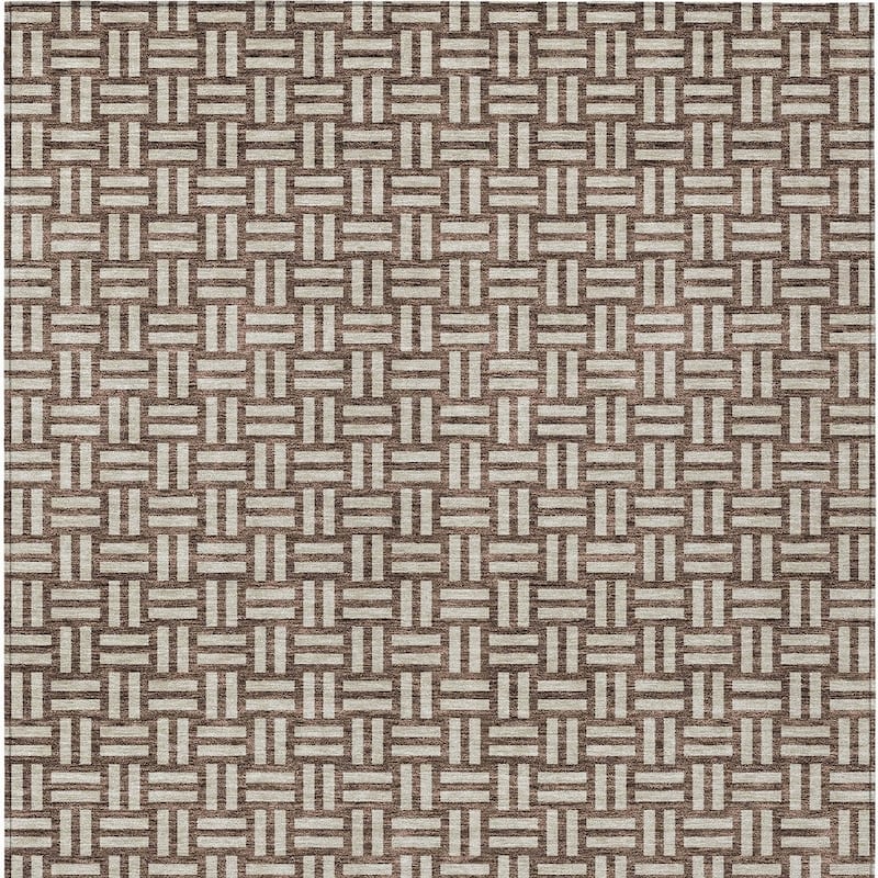 HomeRoots Geometric Transitional Rectangle Outdoor Rug