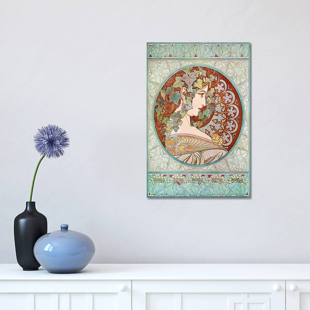 iCanvas "Ivy II, 1901" by Alphonse Mucha Canvas Print