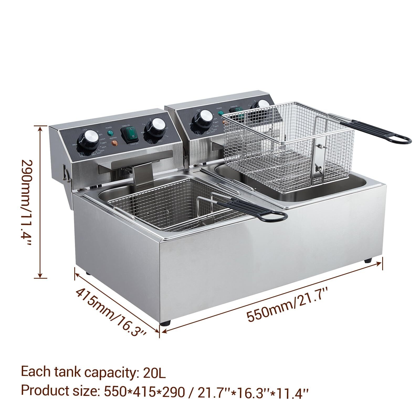 Double deep fryer for home online