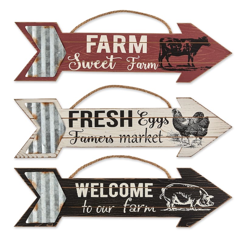 DII Gather Farmhouse Sign - Arrow 3 Piece