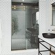 preview thumbnail 24 of 29, VIGO Elan Clear Adjustable Frameless Sliding Shower Door 3L x 52W x 74H - Matte Gold