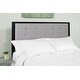 preview thumbnail 2 of 7, Offex Bristol Metal Tufted Upholstered Full Size Headboard Light Gray