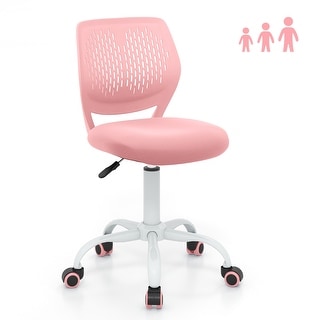 Gymax Kids Desk Chair Ergonomic Swivel Children Mesh Study Height