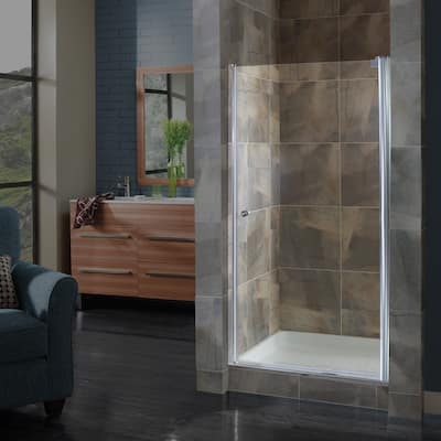 Miseno Pivot 72" High x 22-1/2 - 24-1/2" Wide Hinged Frameless Shower