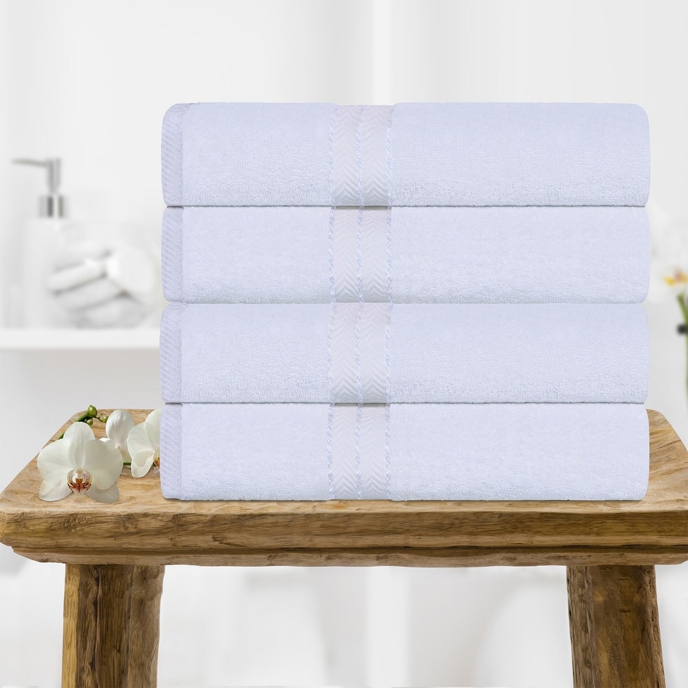 Turkish Cotton Plush Heavyweight Bath Towel Set of 4 by Superior