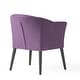 preview thumbnail 7 of 11, Low back Arm Chair with Wooden Legs,Leisure Chair Dining Chair, Integrated Leisure Armchair,Modern Splicing Linen Dining Chair