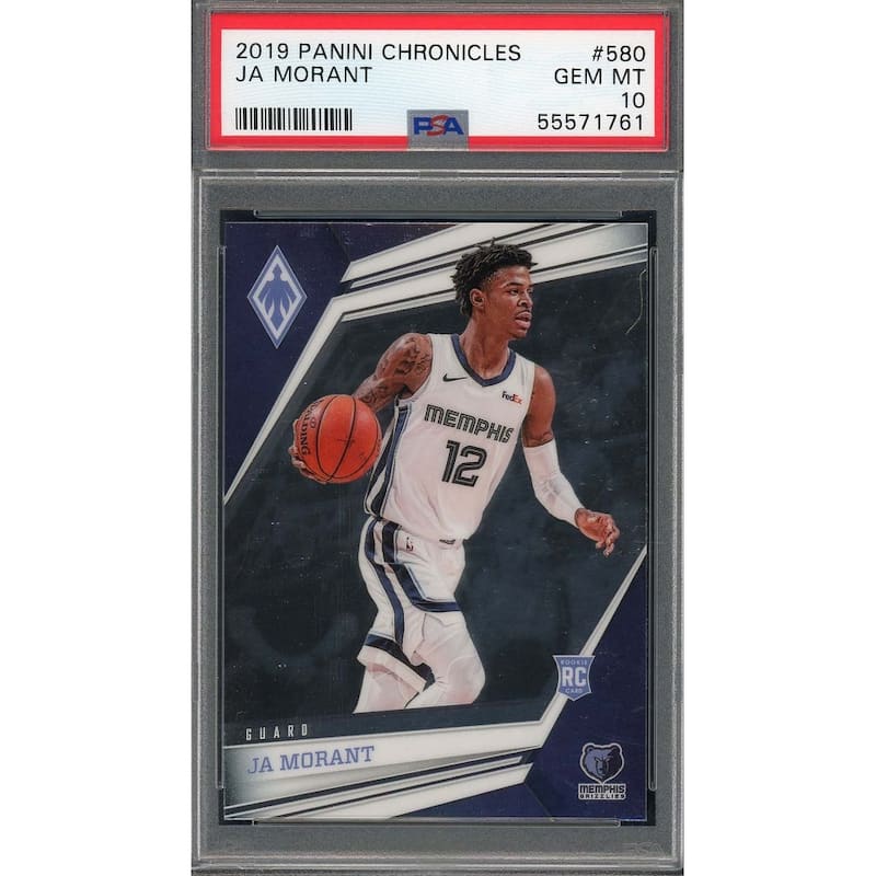 Ja Morant 2019 Panini Chronicles Basketball Rookie Card RC #580 Graded PSA 10 - 8'6" x 11'6"