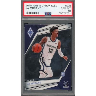 Ja Morant 2019 Panini Chronicles Basketball Rookie Card RC #580 Graded PSA 10 - 8'6" x 11'6"