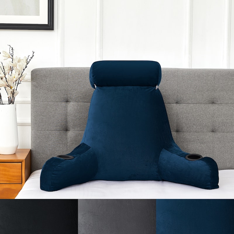 Sweet Home Collection Bed Rest Pillow w/Cup Holders