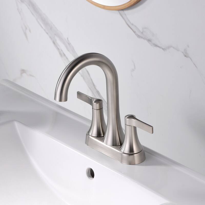 Luxier MSC11-T 4 in. Centerset 2-Handle Bathroom Faucet with Drain