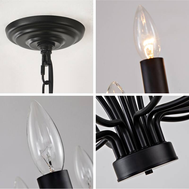 Industrial Chandelier Rustic Vintage 18-Lights Candle Style Chandeliers Light Fixture