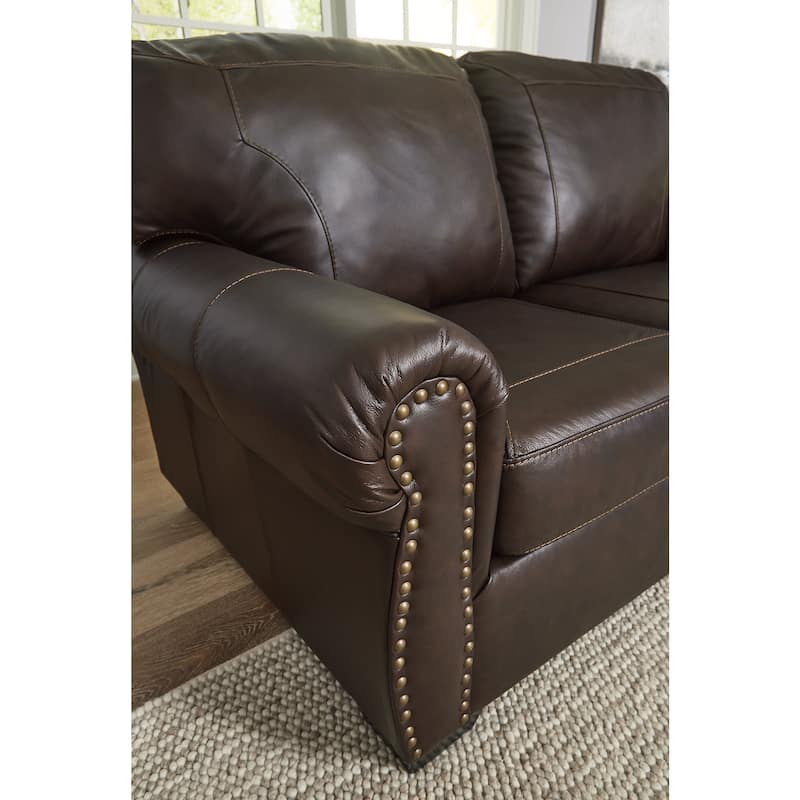 Signature Design by Ashley Colleton Dark Brown Sofa - 92"W x 40"D x 39"H