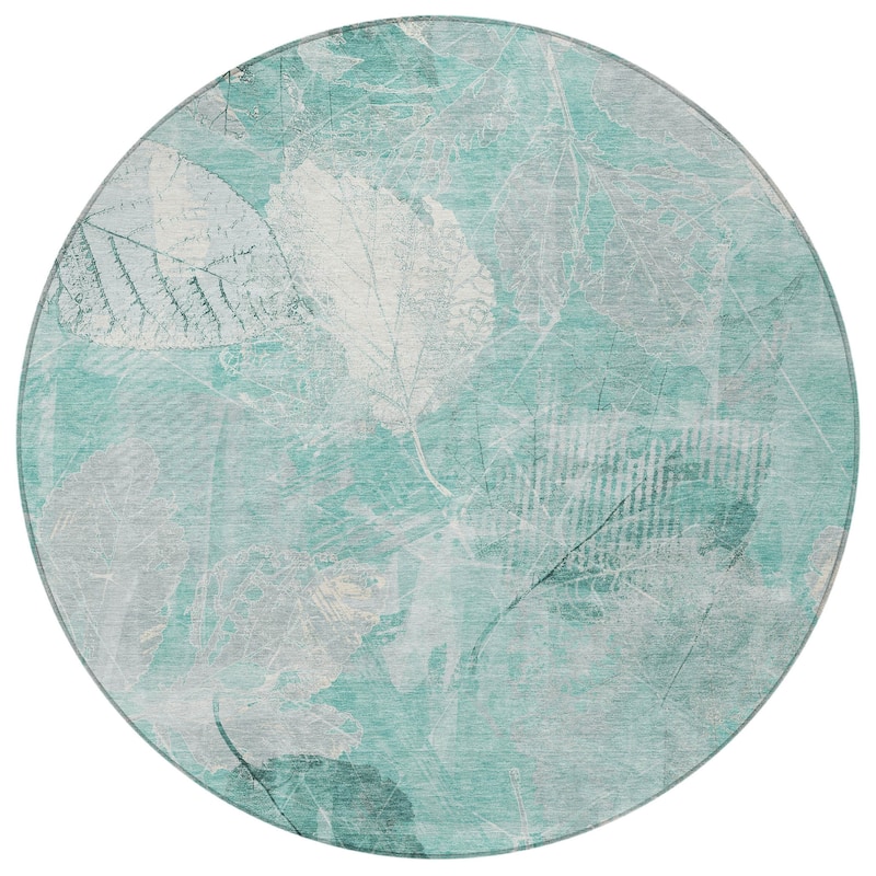 HomeRoots Floral Transitional Rectangle Outdoor Rug