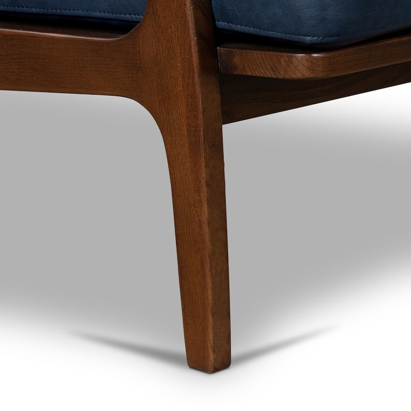 Poly & Bark Verity Leather Lounge Chair - Full Grain Genuine Italian Leather
