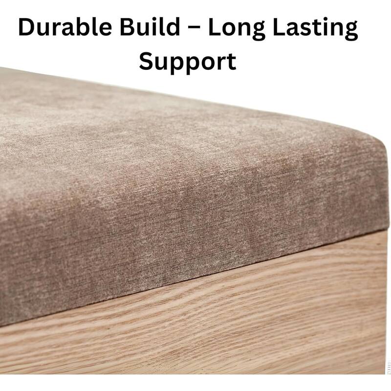 Modern Chenille Upholstered Bench with Foam Padding and MDF Frame